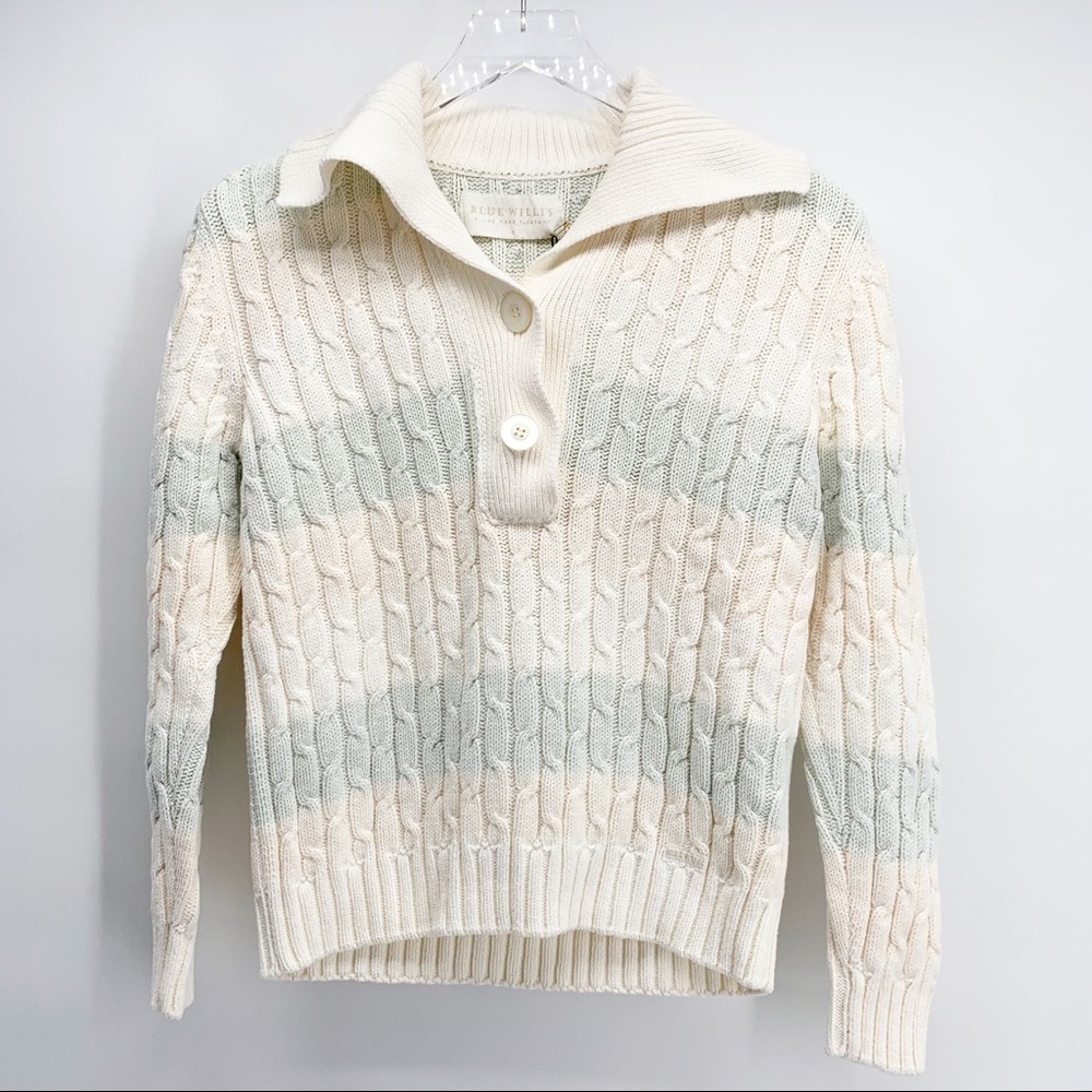 NWT Blue Willi's Striped 100% Cotton Sweater Size Small